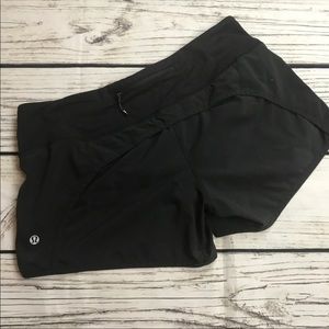 Lululemon Black Speed Shorts size 8